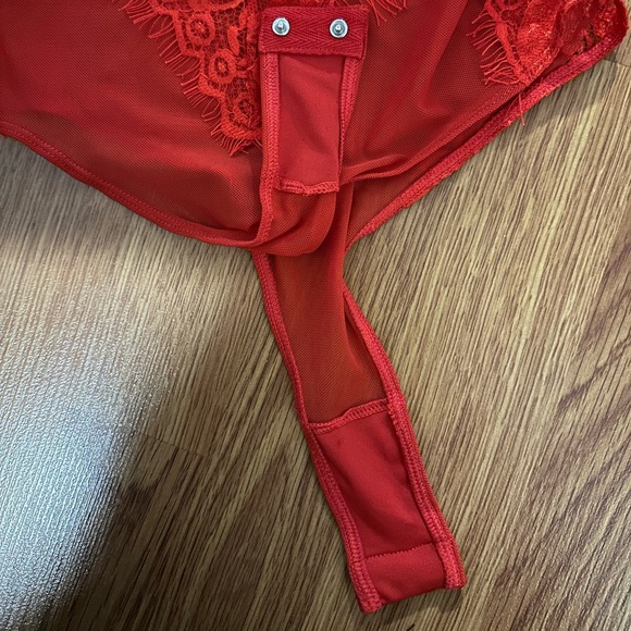 Red Lace Bodysuit - Picture 4 of 5